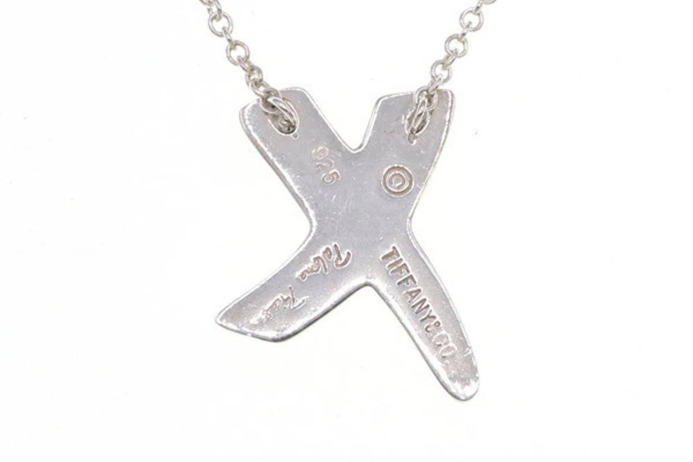 Tiffany Co Paloma Picasso Kiss Necklace Sterling Silver Pendant Accessory Silver